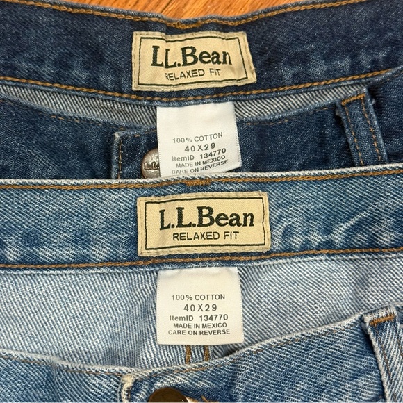 L.L. LL Bean Relaxed Fit Mens 40x29 Jeans Denim Pants Vintage Bundle Lot Vtg - Picture 3 of 8
